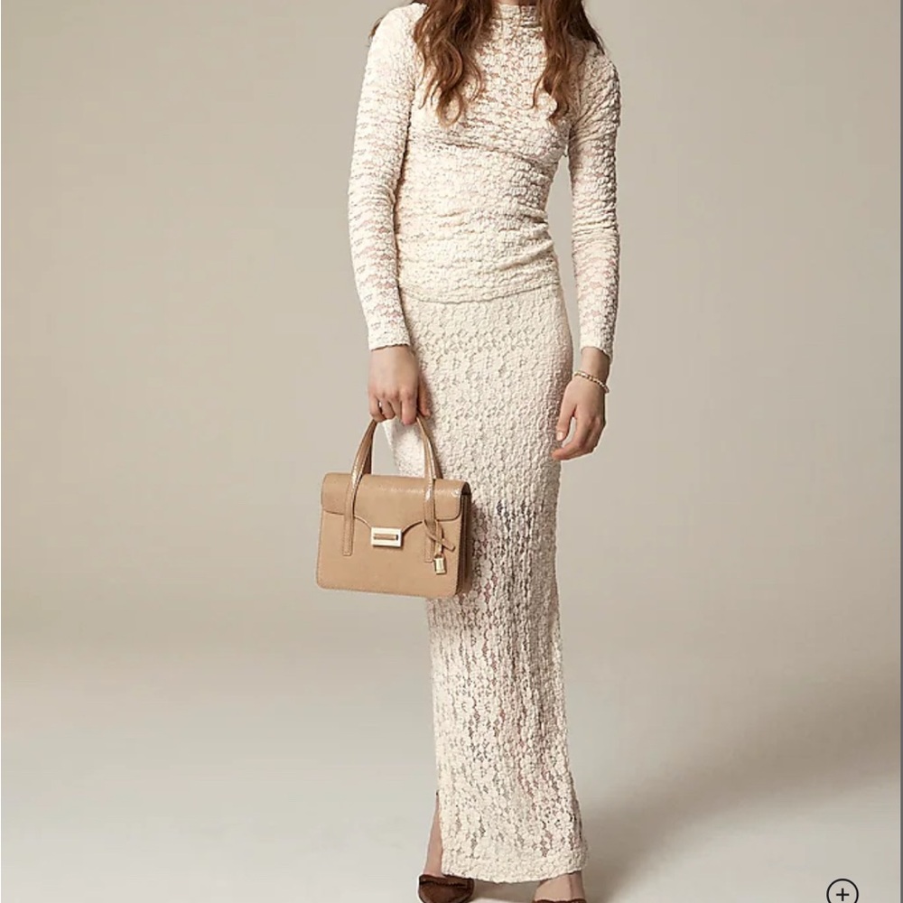 J. Crew Cream Lace Maxi MATCHING SET